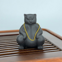 Кот чёрный (с цепочкой)