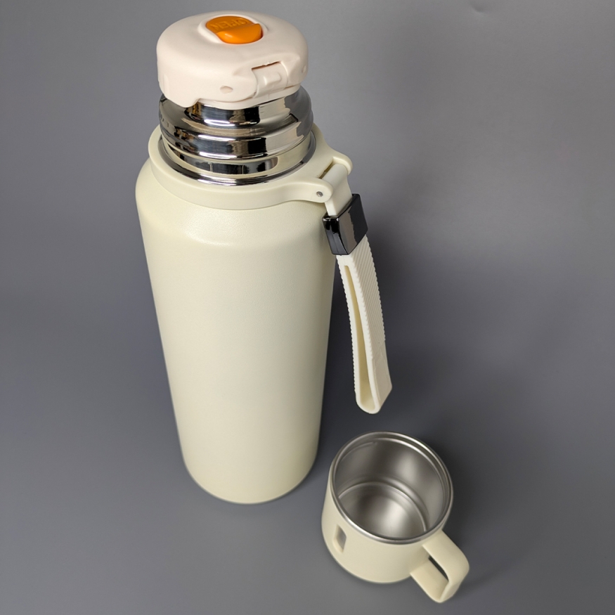 Термос 1000 мл (молочный) - № 10202